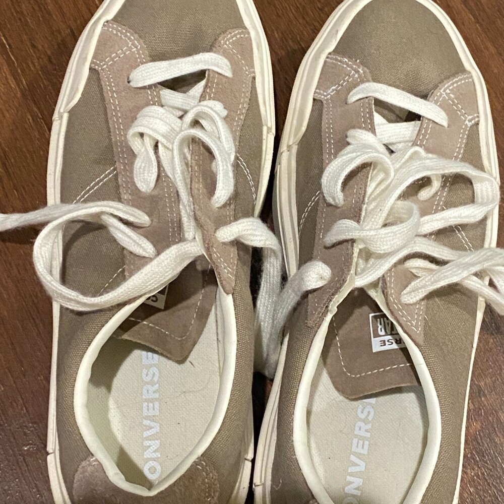 Converse Chuck Taylor Beige All Stars Cruise Sneaker - Size 12 or 46.5, Platform - Picture 5 of 8